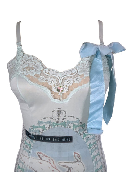Graveyard Throne Blue Vintage Slip Dress - S