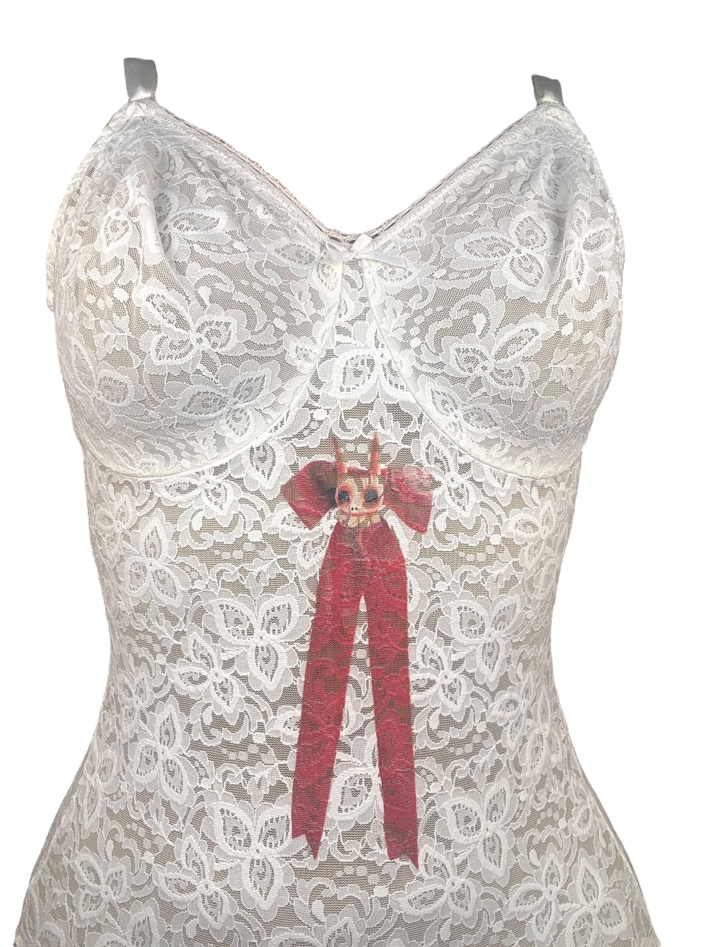 Doll's Oath White Lace Bodysuit - L