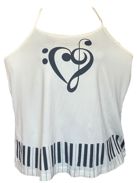Music=Life Cream Tank - 3X/4X