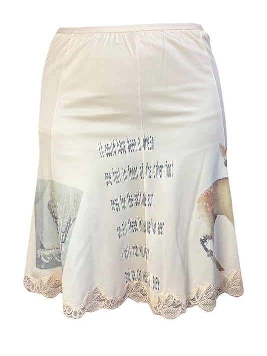 It Could Have Been A Dream Peach Slip Skirt - L