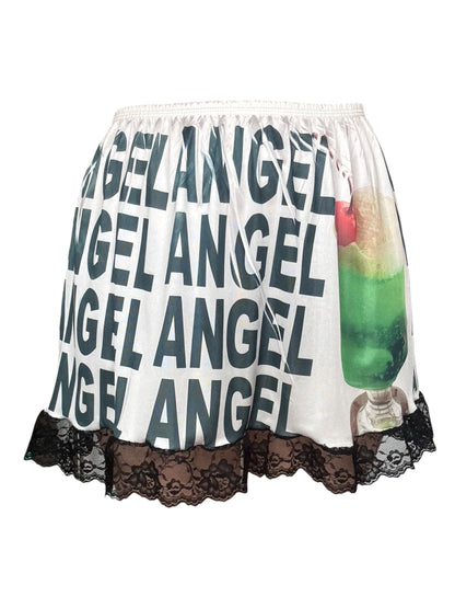 Melon Soda Angel Lace Mini Skirt - 2X