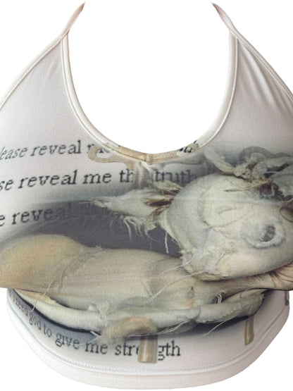 God, Please Reveal Me the Truth Cropped Halter - M