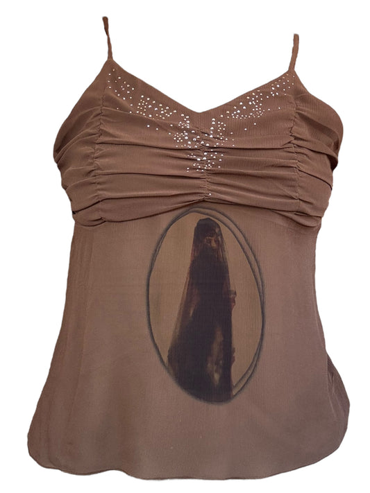 Victorian Mourning Brown Tank - L