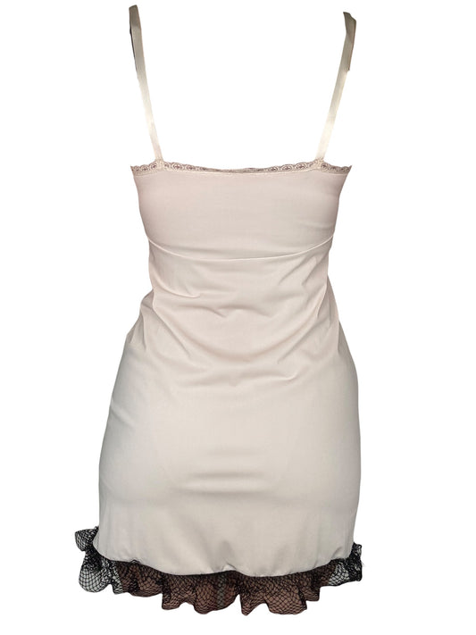 I Wish I Was Real Ivory Slip Dress - M