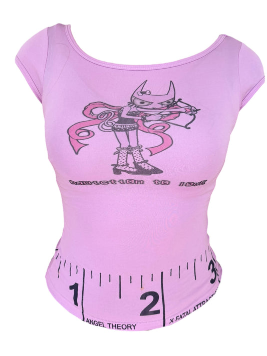 Addiction to Love Paris Blues Lavender Tee - S