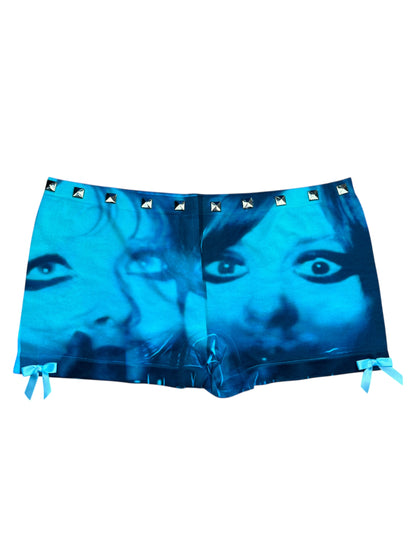 Blue Daisy Micro Shorts