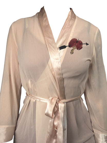 Bloody Flight Ivory Sheer Robe - S
