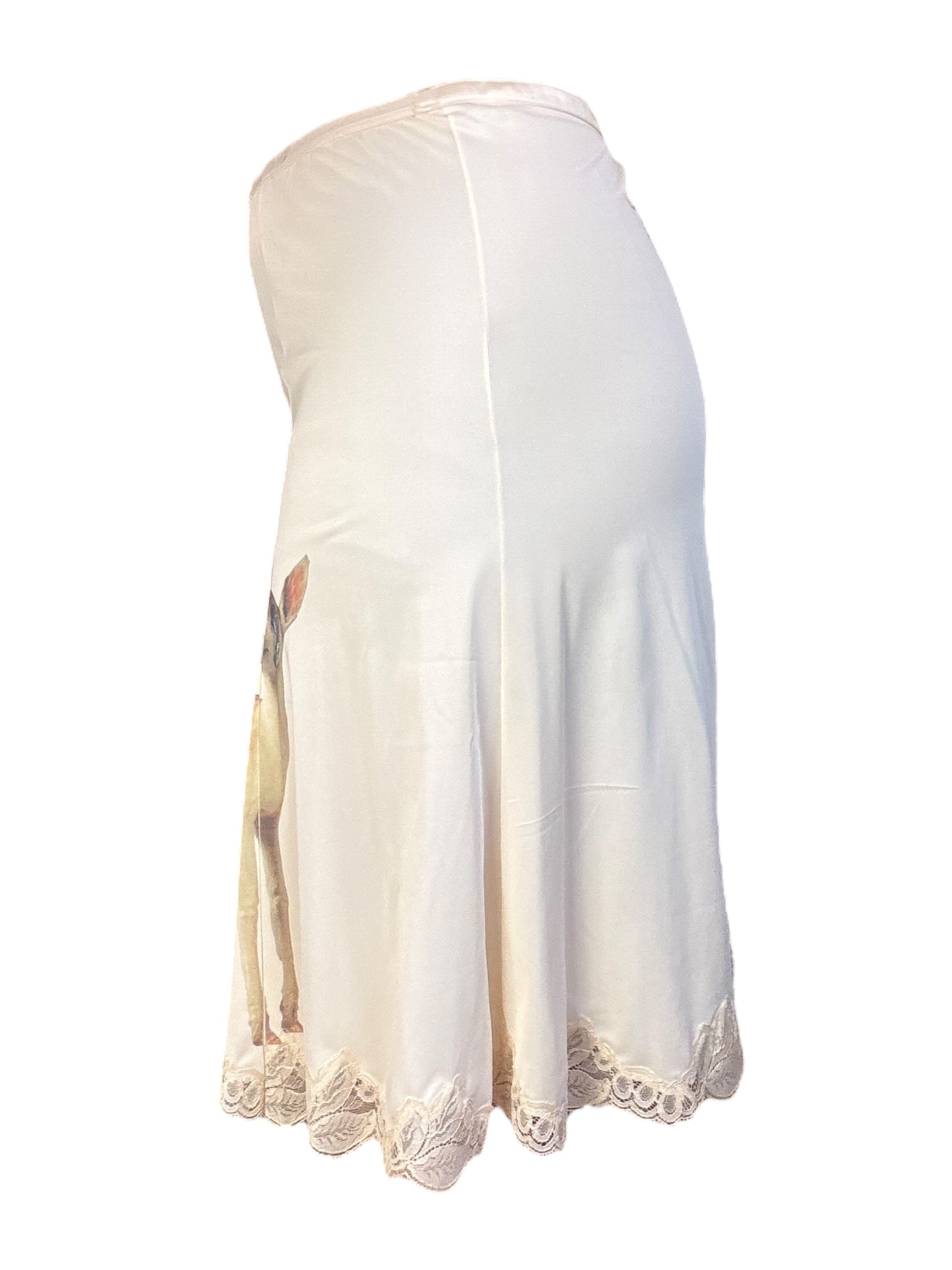 It Could Have Been A Dream Peach Slip Skirt - L