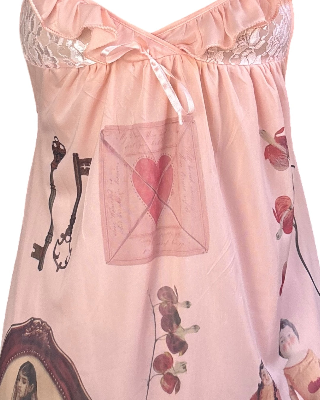Forget Me Not Peach Nightie - XL