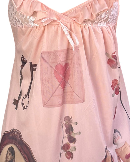 Forget Me Not Peach Nightie - XL