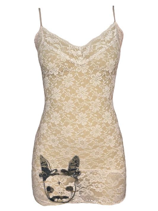 Stigmata Elegy Cream Lace Mini Dress - S