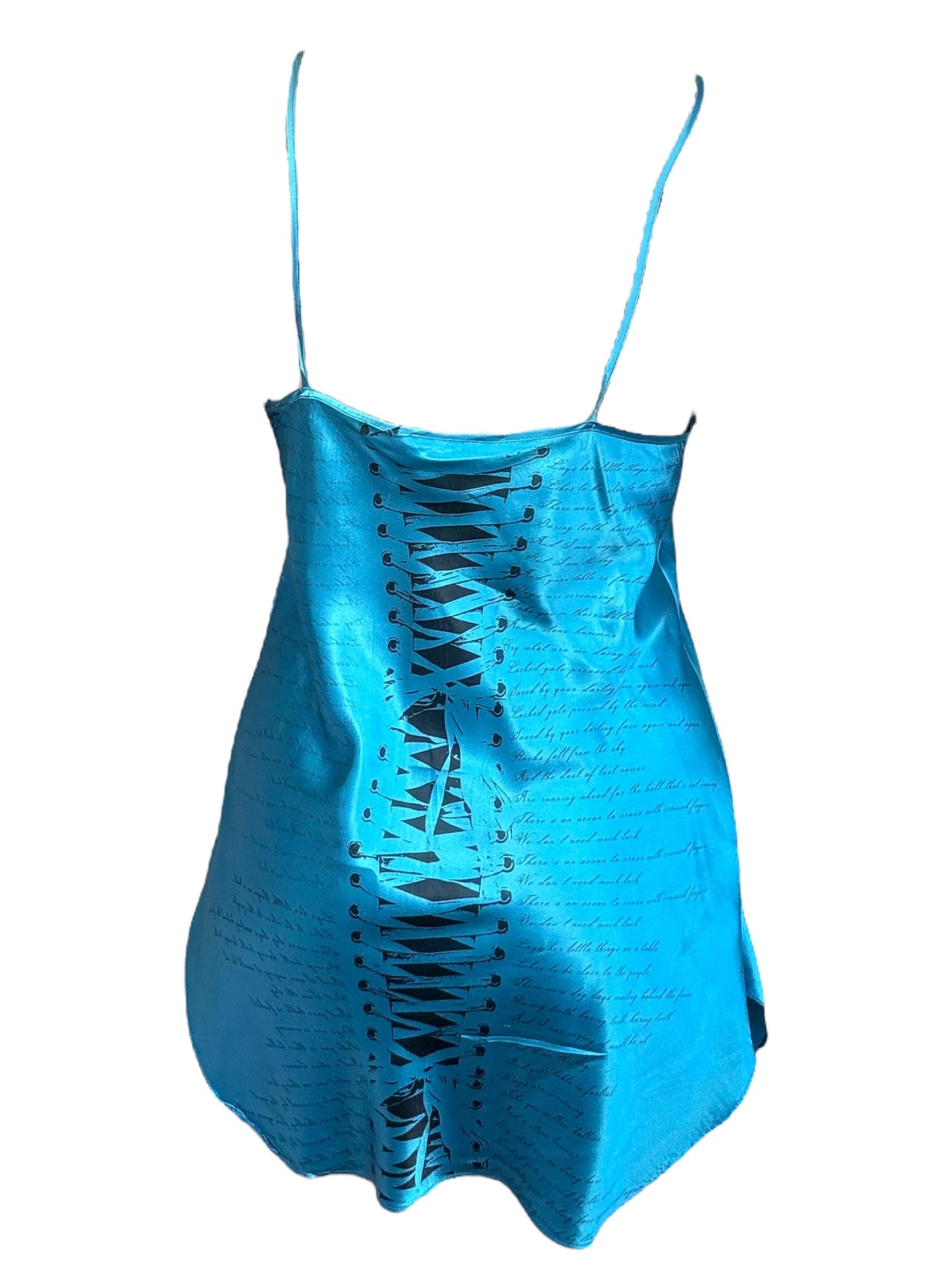 Corset Longing Blue Rosette Slip Dress - XL