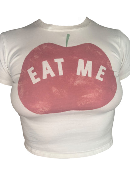 Eat Me Apple Cropped Tee - M
