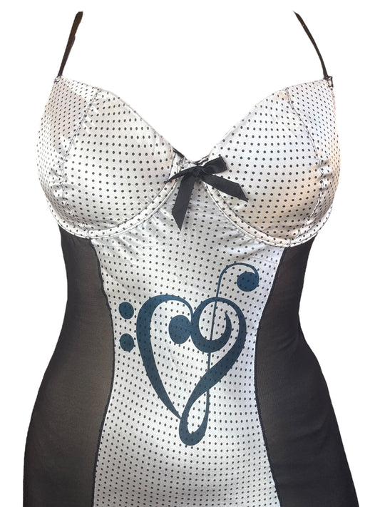 Music=Life Polka Dot Babydoll Dress - XL