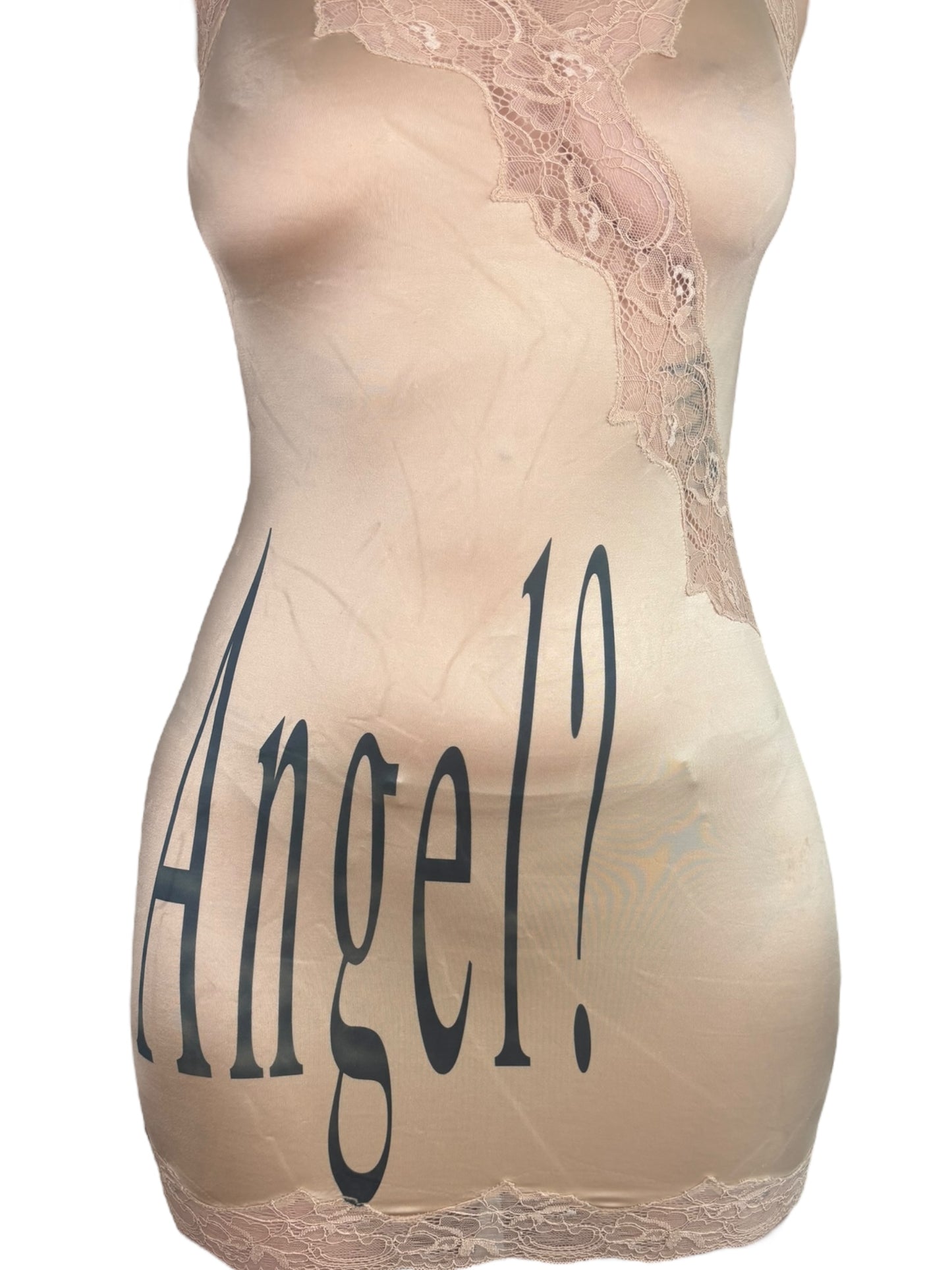 Angel? Tan Slip Mini Dress - S/M