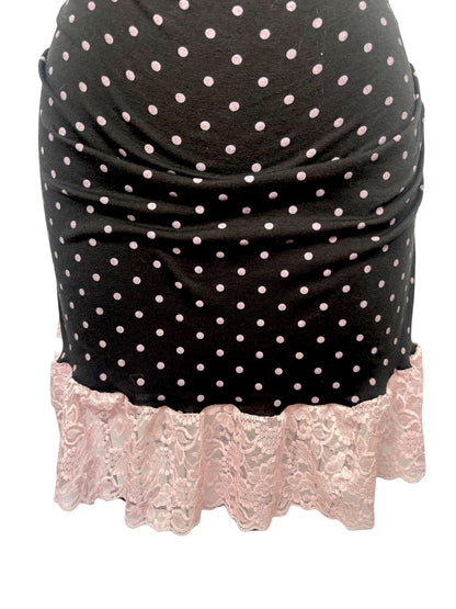 Lily Polka Dot Strapless Dress - L