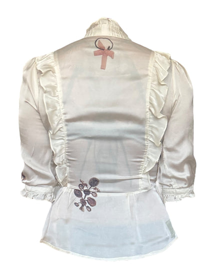 Forget Me Not Ruffled Blouse - S