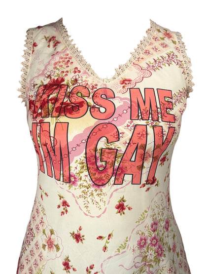 Kiss Me I'm Gay Floral 90's Dress - M/L