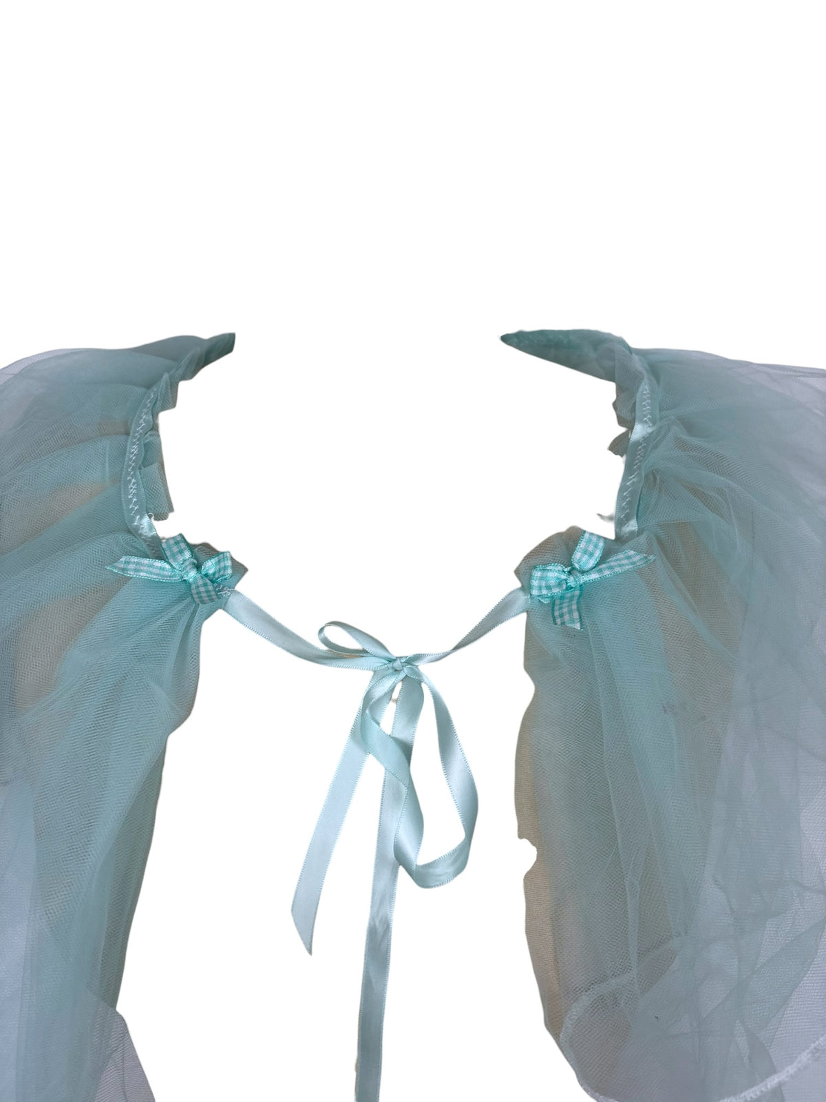 Teal Tulle Cape Accessory