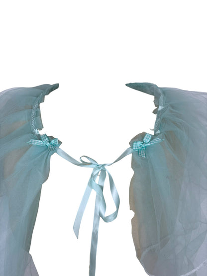 Teal Tulle Cape Accessory