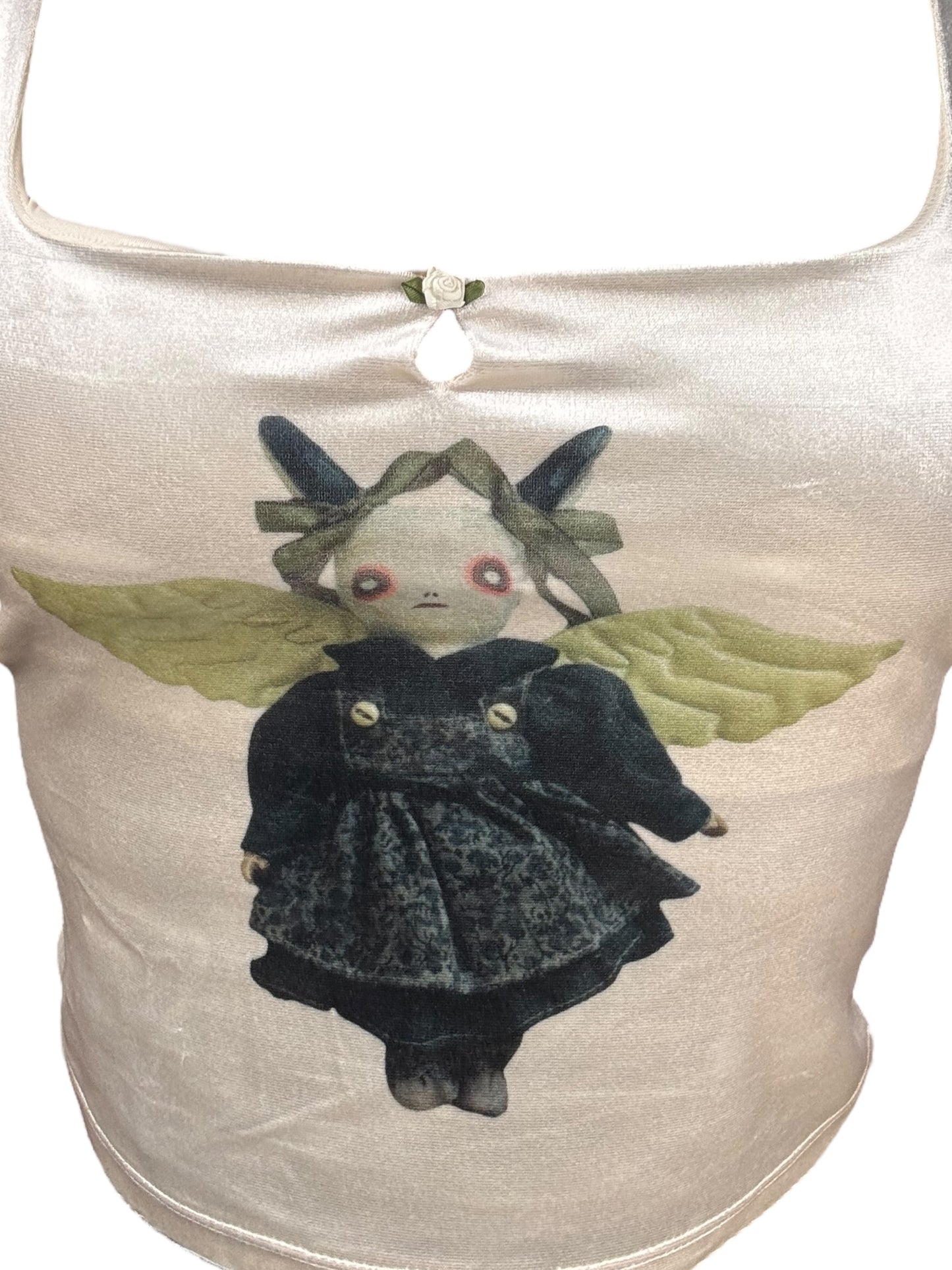 Fallen Angel Ivory Velvet Tank - M/L