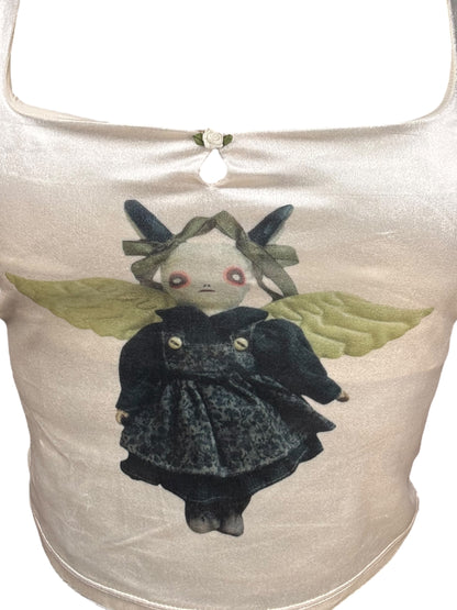Fallen Angel Ivory Velvet Tank - M/L