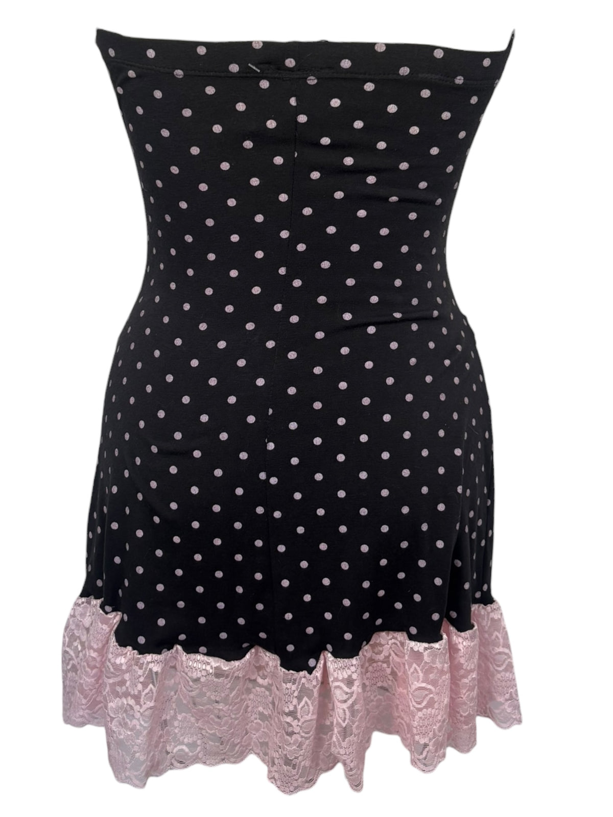 Lily Polka Dot Strapless Dress - L
