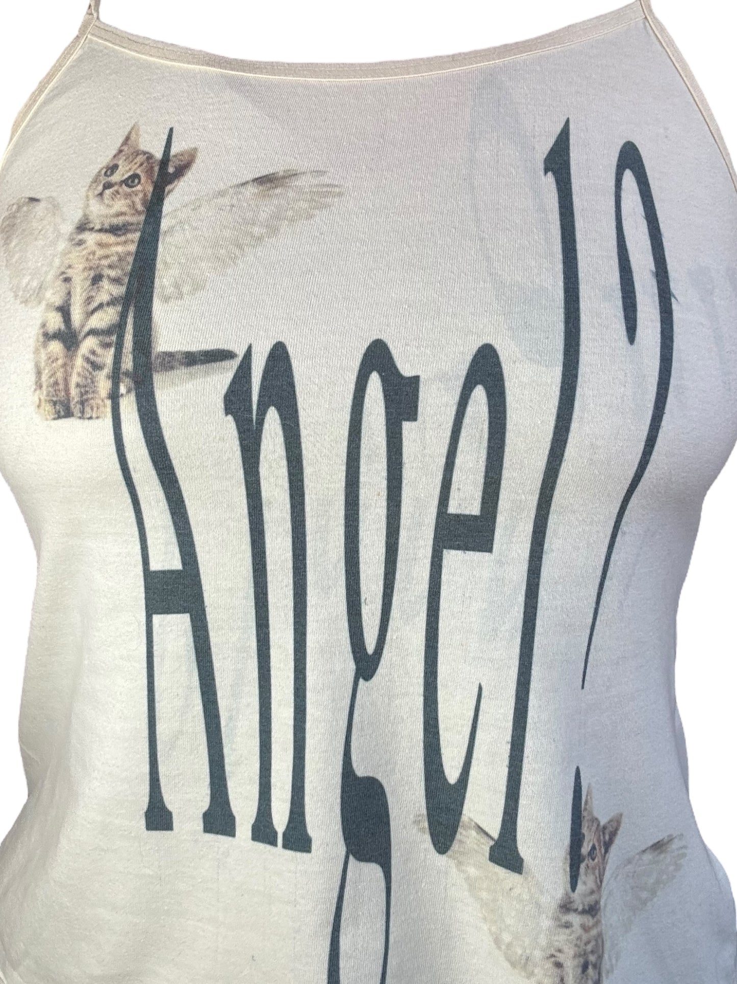 Angel Kitten Cream Tank - M/L