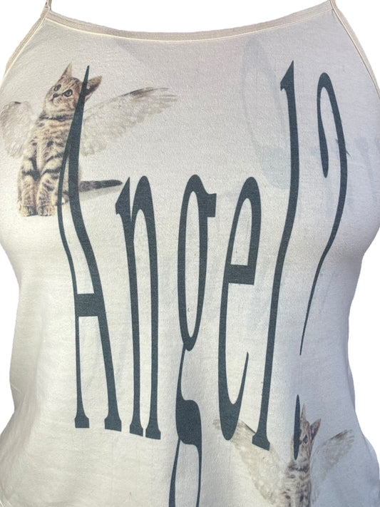 Angel Kitten Cream Tank - M/L
