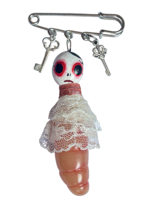Pity Maggotine Charm Pin
