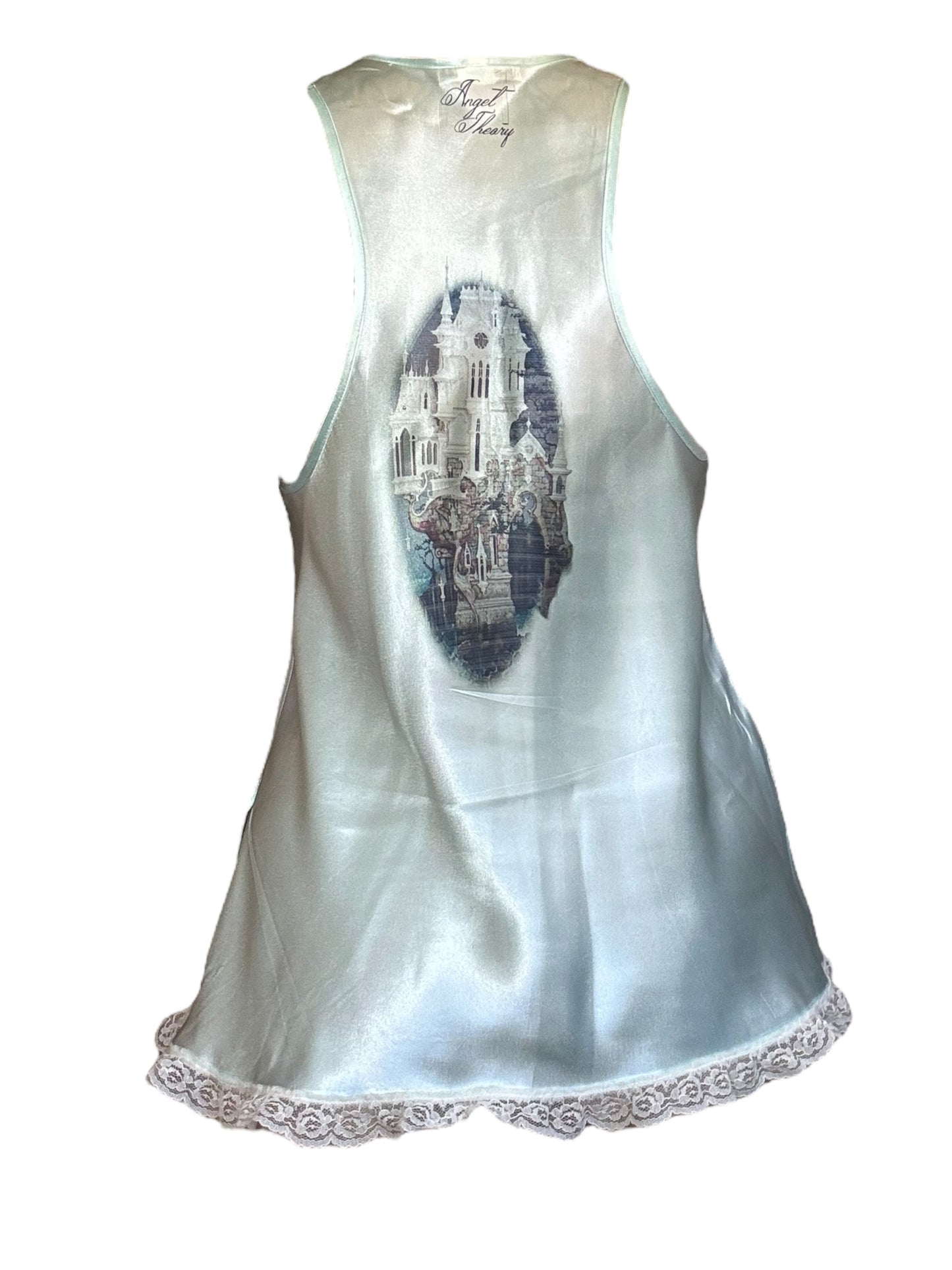 Fairies All Around Me Lacy Aqua Mini Dress - L
