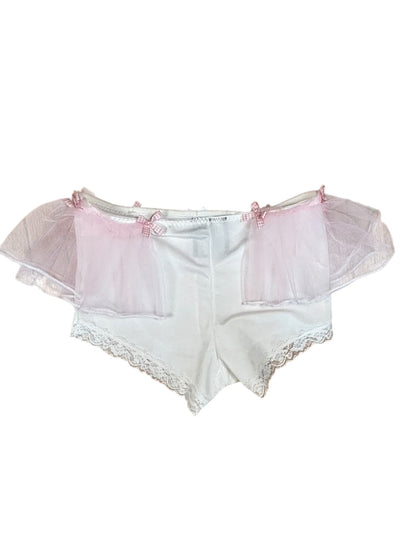 Bandaid Over a Bullethole White Micro Shorts - S/M