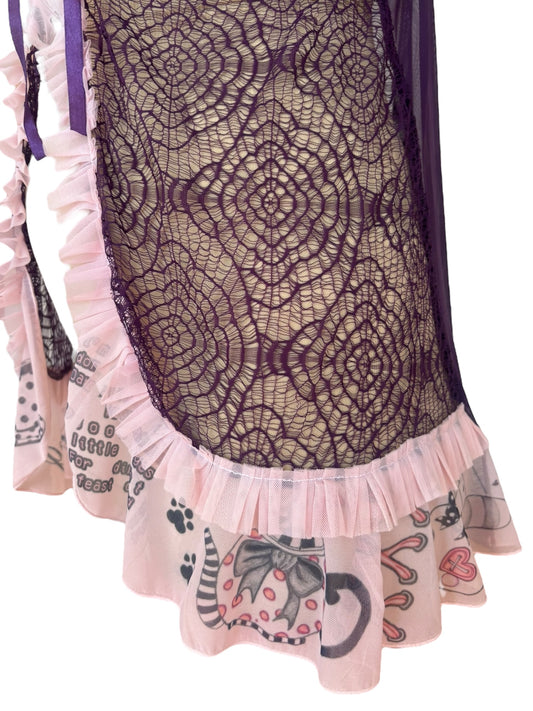 Darling Purple + Pink Babydoll Negligee - M