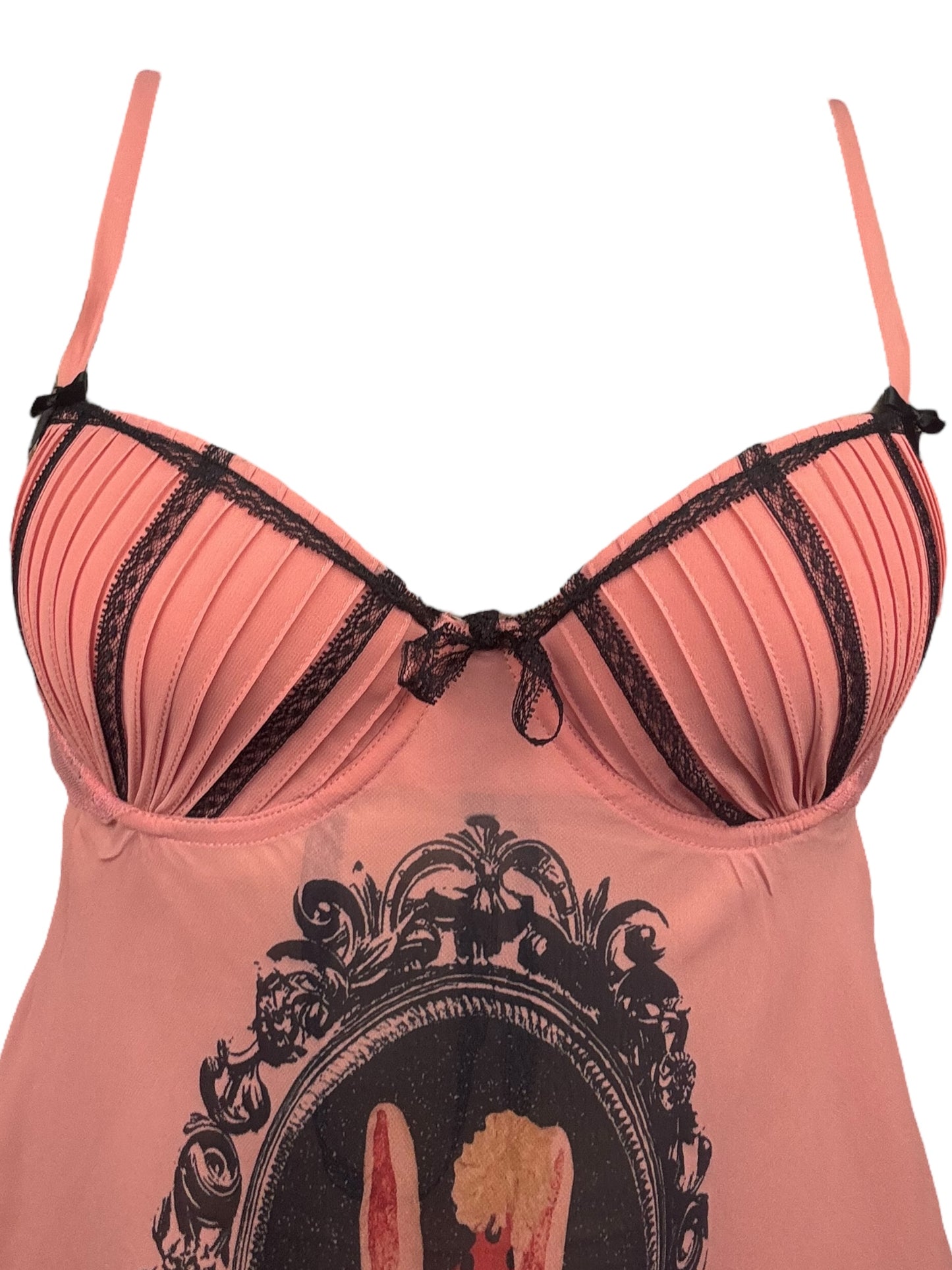 Orlando's Sullen Portrait Salmon Babydoll Mini Dress - M/L