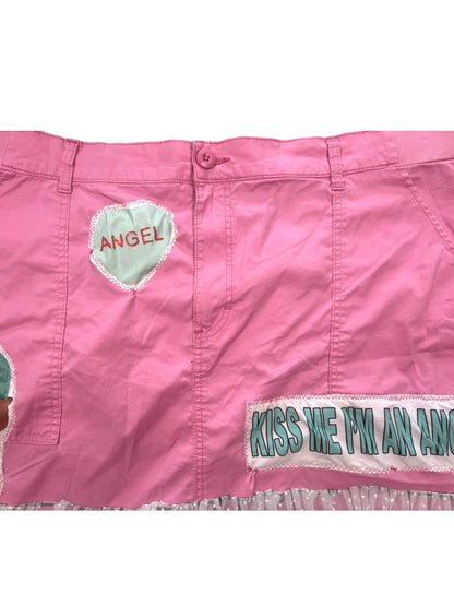 Kiss Me I'm An angel Pink Mini Skirt - 3X
