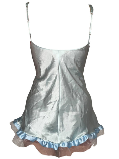 Angel Dreams Blue Lace Slip Dress - 1X/2X