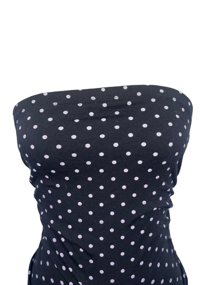 Lily Polka Dot Strapless Dress - L