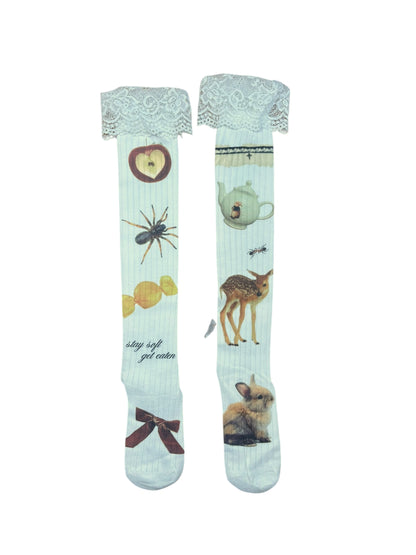 Stay Soft Ribbed Knit Frilly Socks