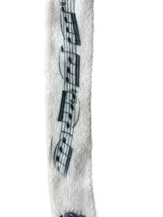 Music Note Skinny Scarf
