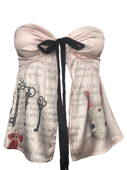 Mad Girl's Love Song Pink Flutter Blouse - M