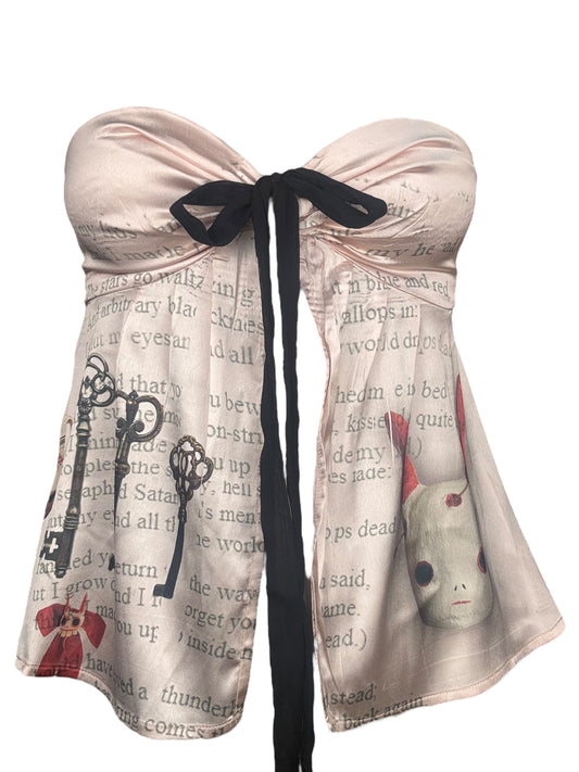 Mad Girl's Love Song Pink Flutter Blouse - M