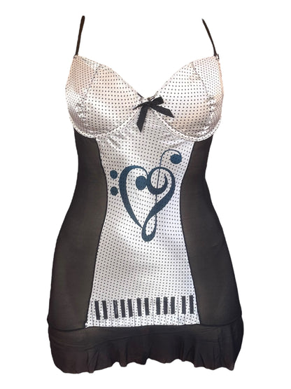 Music=Life Polka Dot Babydoll Dress - XL