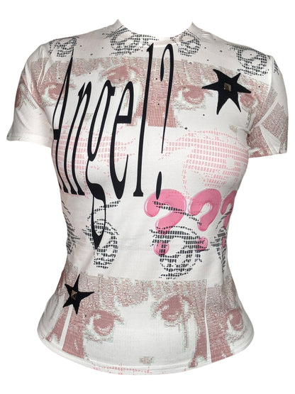 Angel? White Tee - 2X