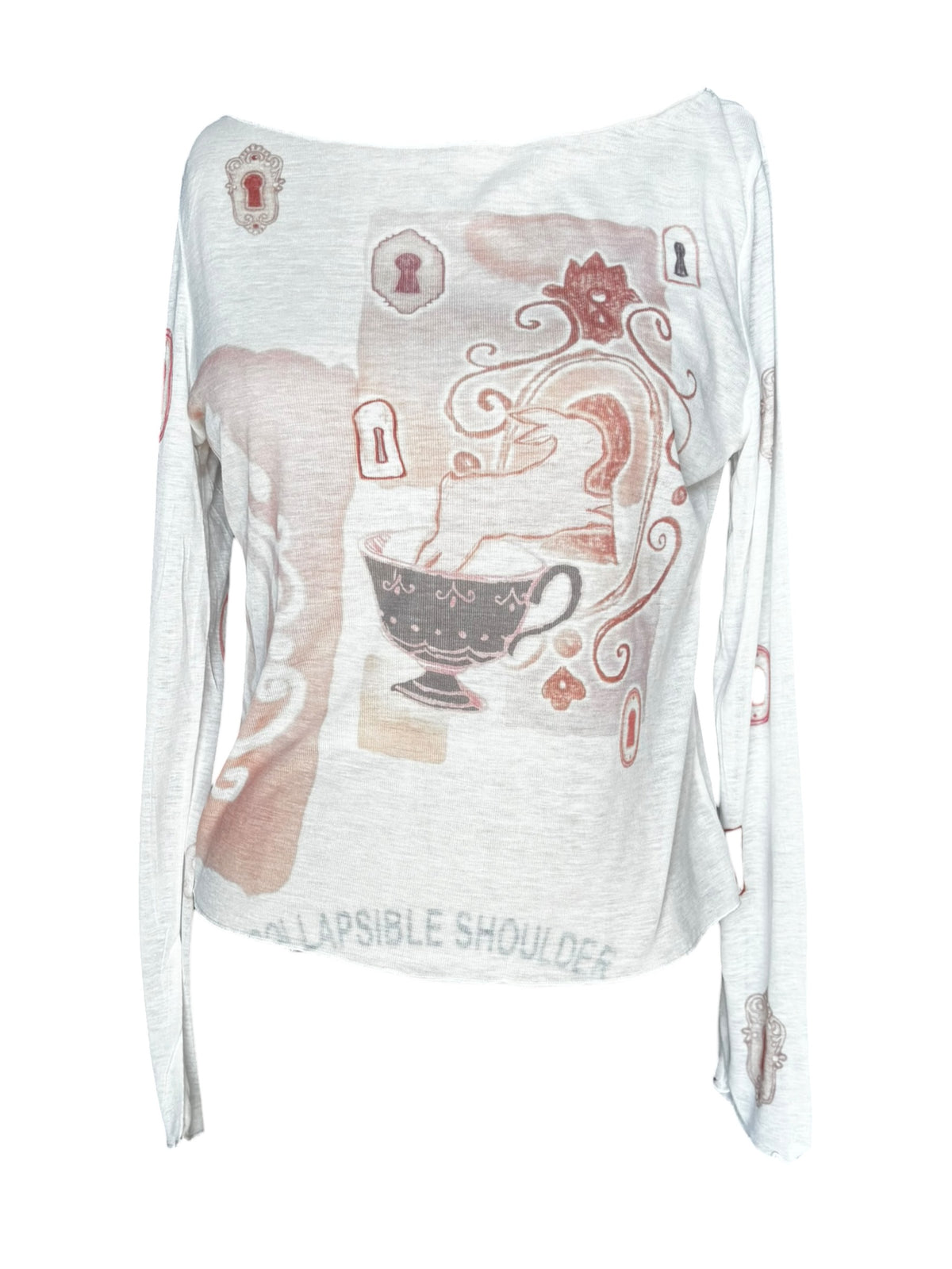 Down the Rabbit Hole White Longsleeve - XL