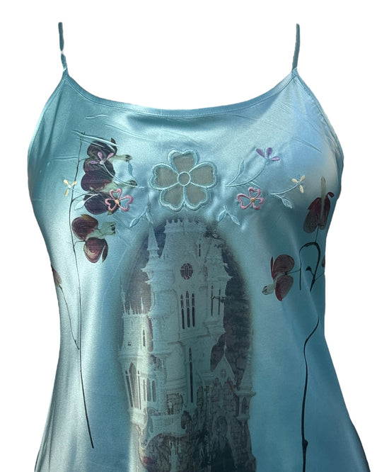 Faeries All Around Me Blue Floral Mini Dress - XL