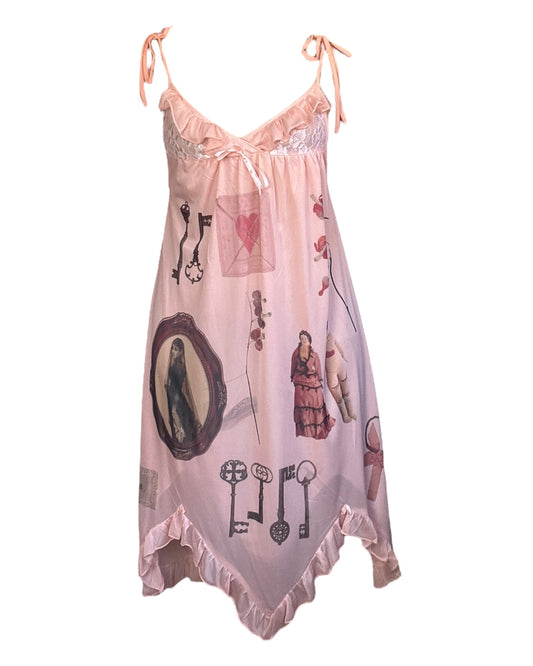 Forget Me Not Peach Nightie - XL