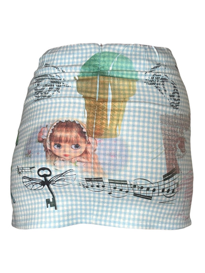 Angel/Girl Blue Checkered Skirt - L