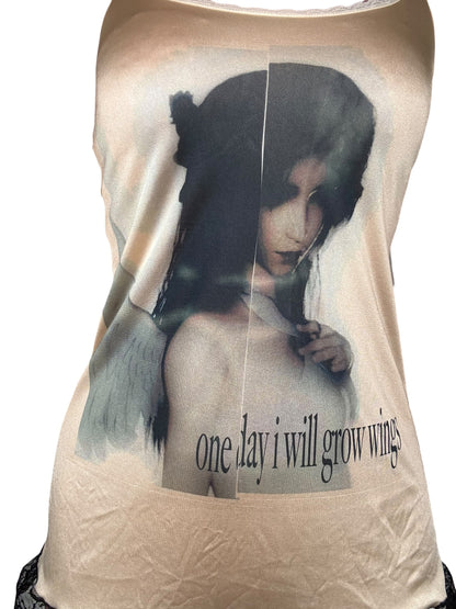 One Day I Will Grow Wings Gold Dress - M/L