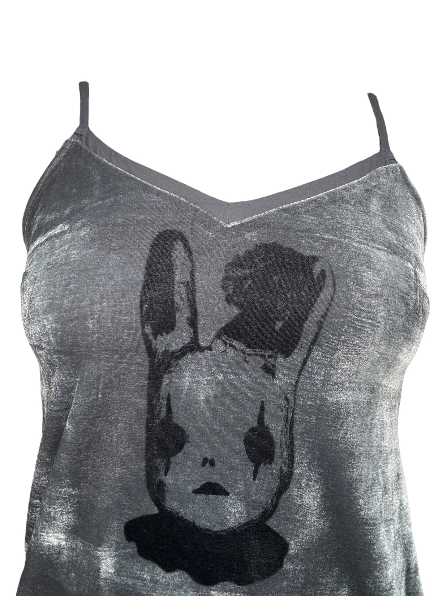 Orlando's Kiss Grey Velvet Tank - M