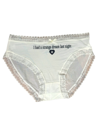I Had a Strange Dream Last Night Cream Undies